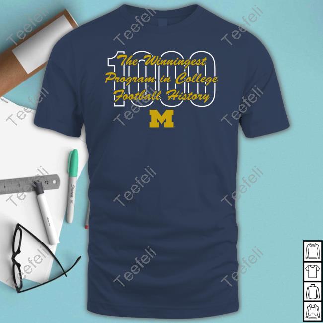 1,000Th Win The Winningest Program In College Football History Tees